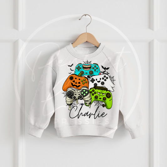 Halloween Kids Gaming Designs Sweatshirt