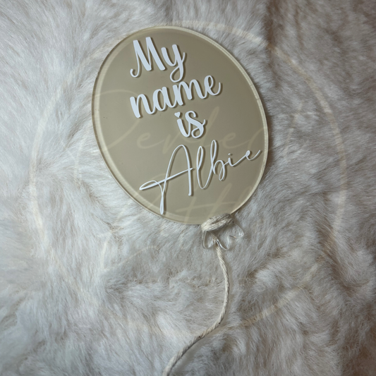 Baby Announcement Acrylic Balloon
