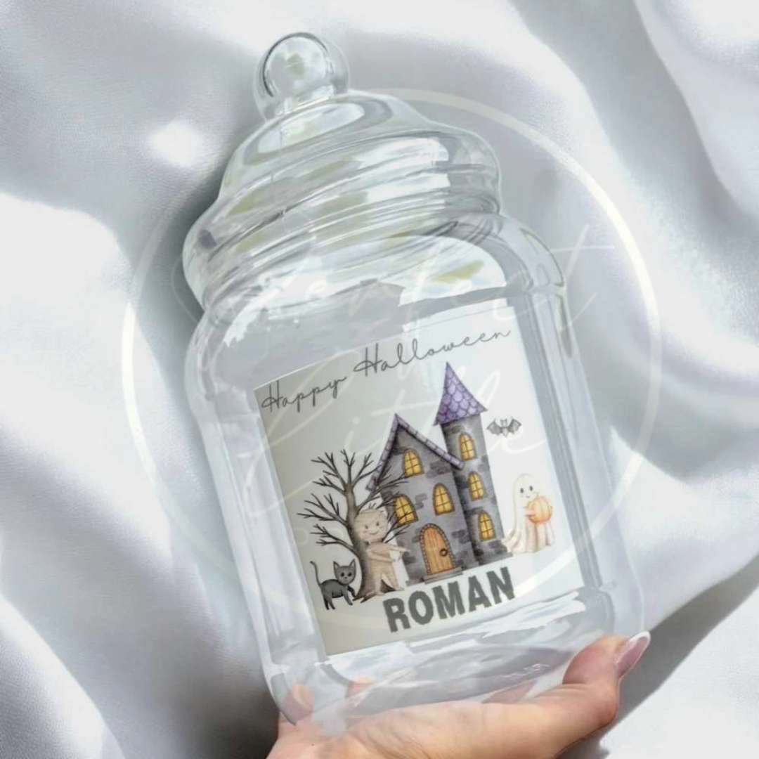 Halloween Haunted House Treat Jar 2.25L