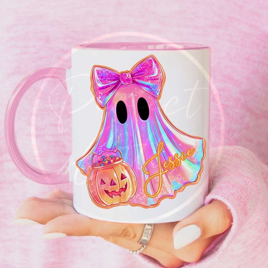 Halloween Iridescent Ghost Mug
