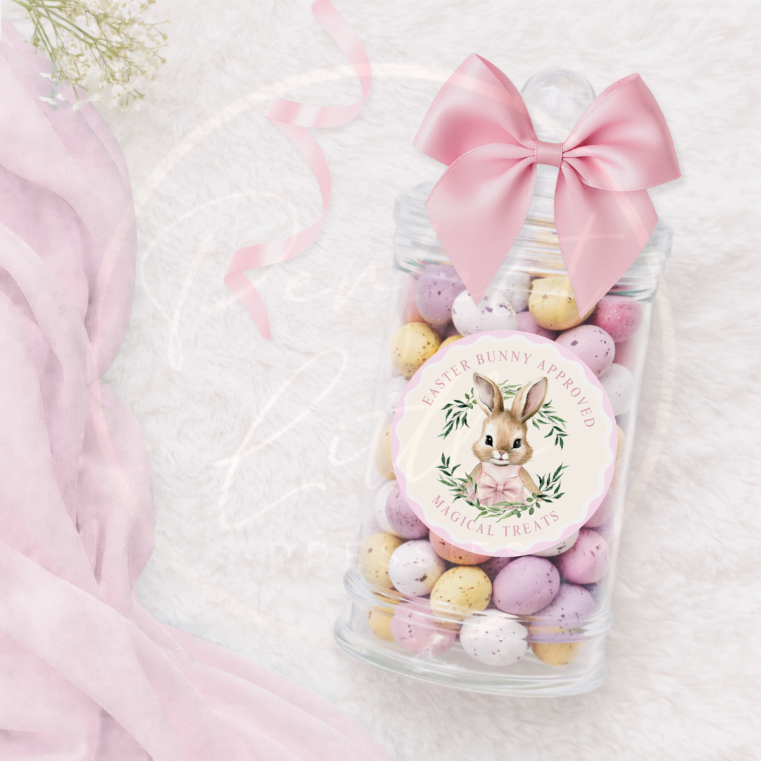 Easter - Pink Bunny Fillable Sweet Jar