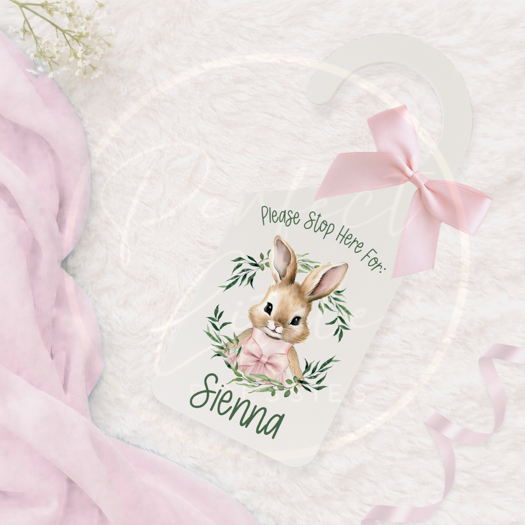 Easter - Pink Bunny Door Hanger