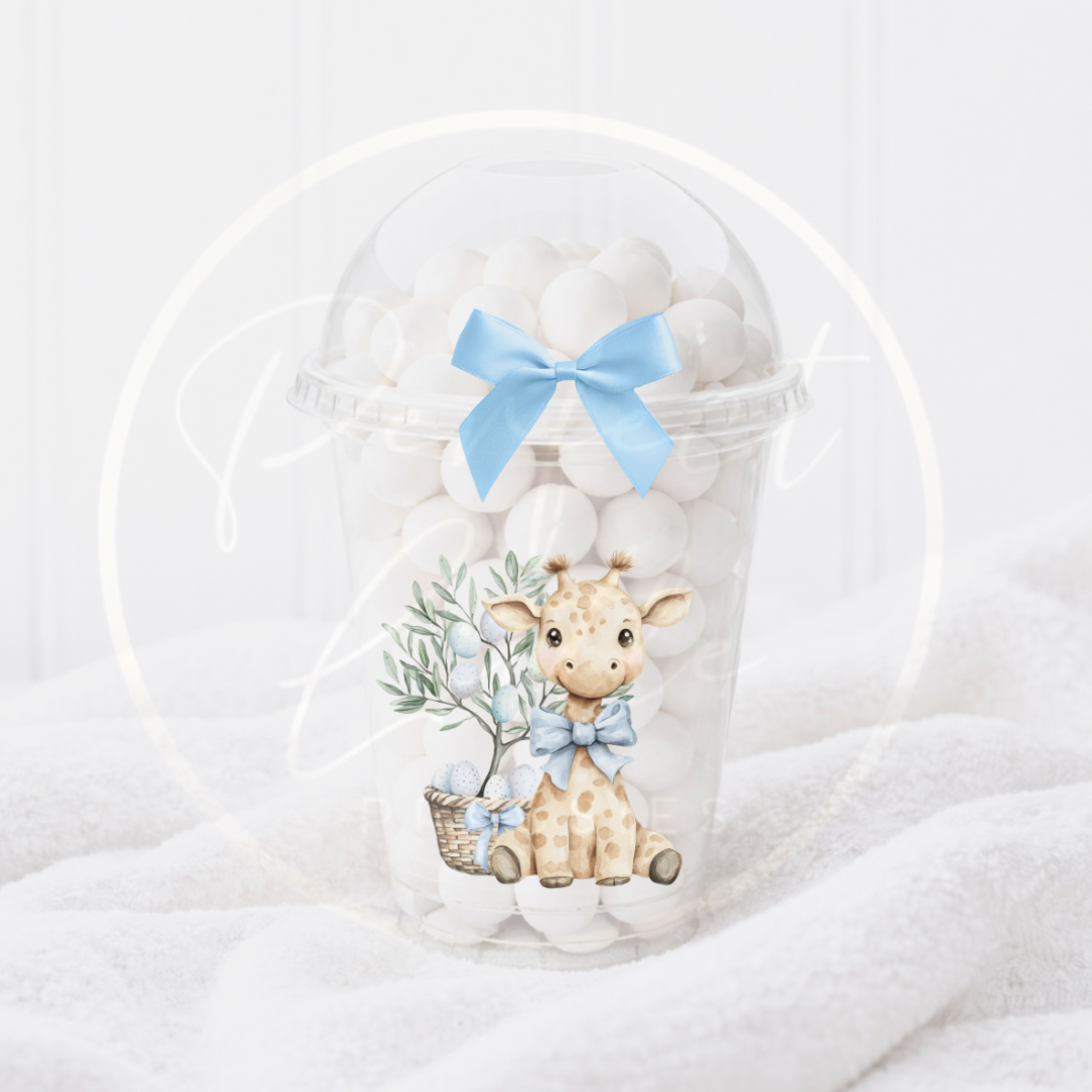 Easter - Blue Giraffe Fillable Dome Cup
