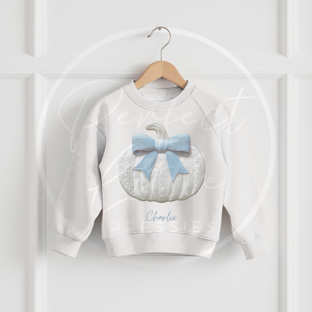 Halloween Kids Embroidery Effect Pumpkin Sweatshirt