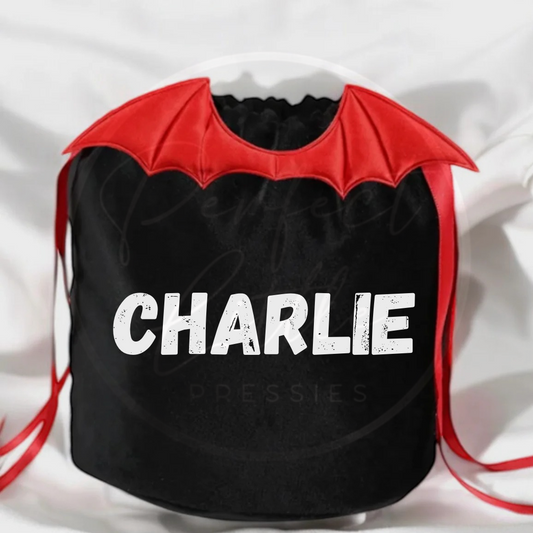 Halloween Bat Velvet Treat Bag