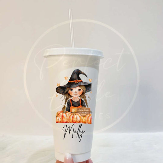 Halloween Witch Dolly Cold Cup 24oz