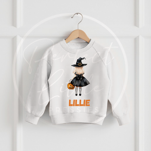 Halloween Kids Witch Dolly Sweatshirt