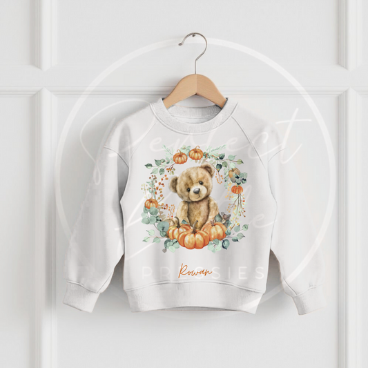 Halloween Kids Pumpkin Bear Sweatshirt