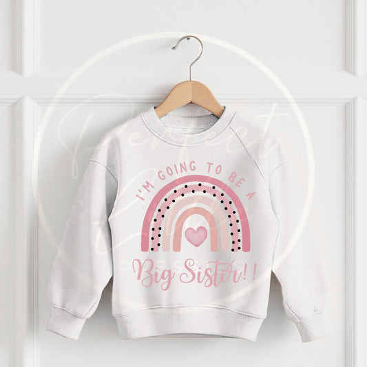I'm Going To Be A - White Sweatshirt/Pink Design