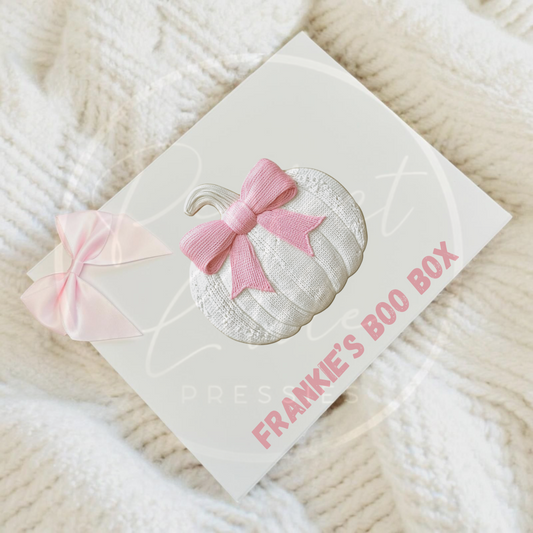 Halloween Boo Box - Embroidery Effect Pumpkin