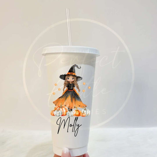 Halloween Witch Dress Dolly Cold Cup 24oz
