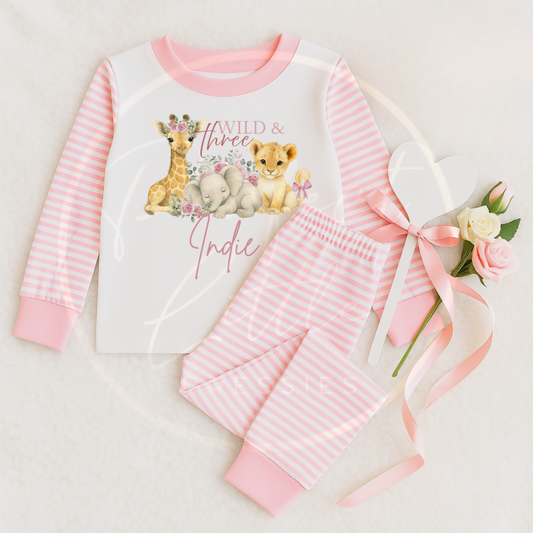 Pink pyjamas - Safari Theme