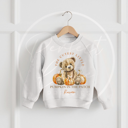 Halloween Kids Bear Pumpkin Patch