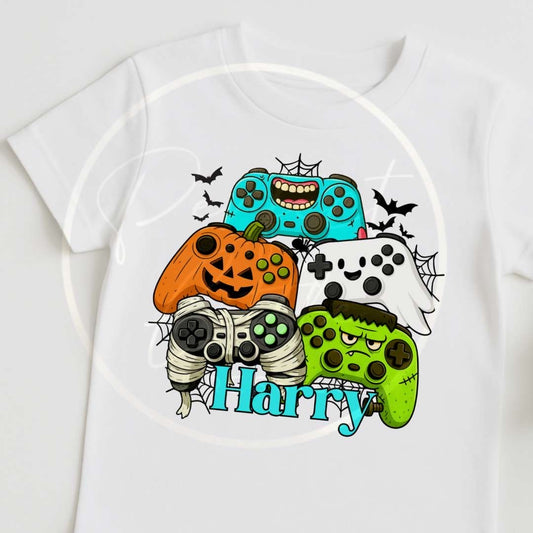 Kids Halloween Gaming T-Shirt