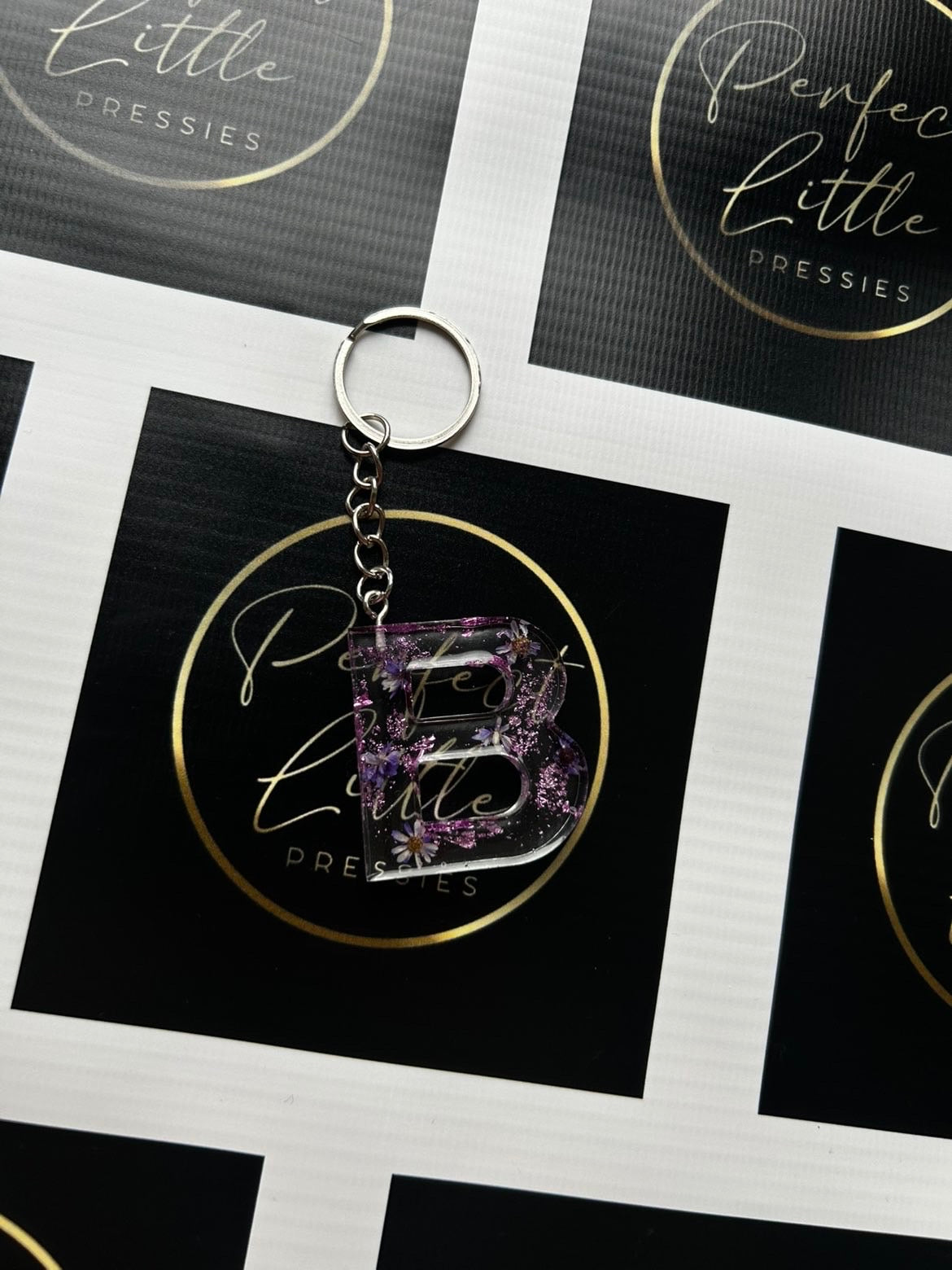 Resin Keyring - Lavender B