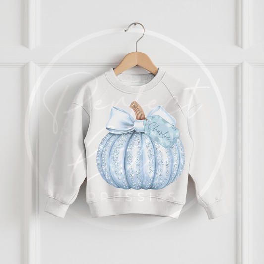Halloween Kids Glitter Pumpkin Sweatshirt