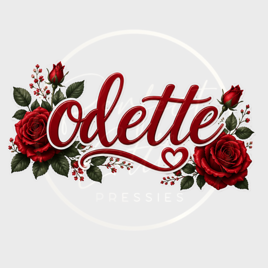 CUSTOM ADHESIVE DECAL - Rose Name