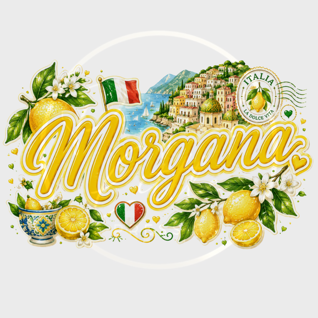 CUSTOM ADHESIVE DECAL - Italy Lemon Theme Name