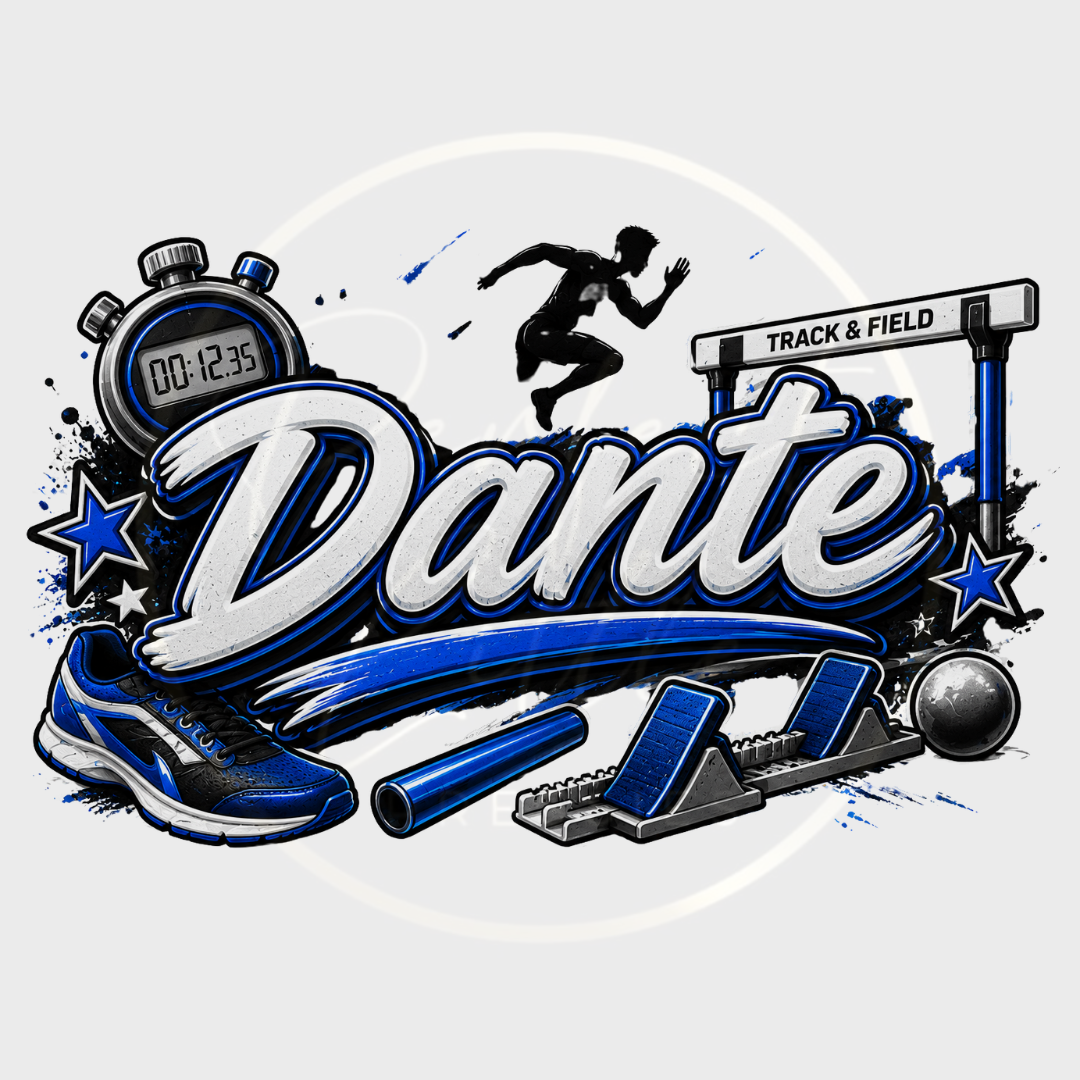 CUSTOM ADHESIVE DECAL - Athletics Name