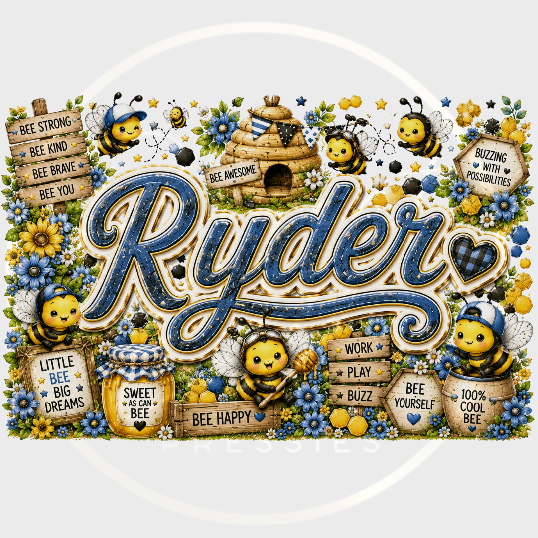 CUSTOM ADHESIVE DECAL - Full Little Bee Wonderland