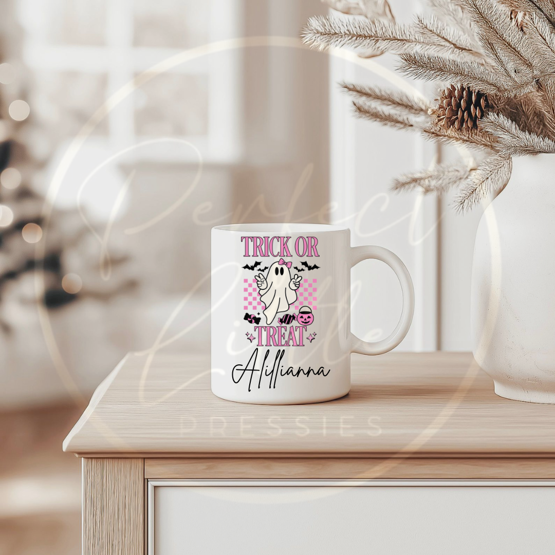 Halloween Pink Trick or Treat Mug