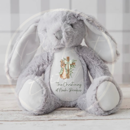 Teddy - Sage Christening Bunny