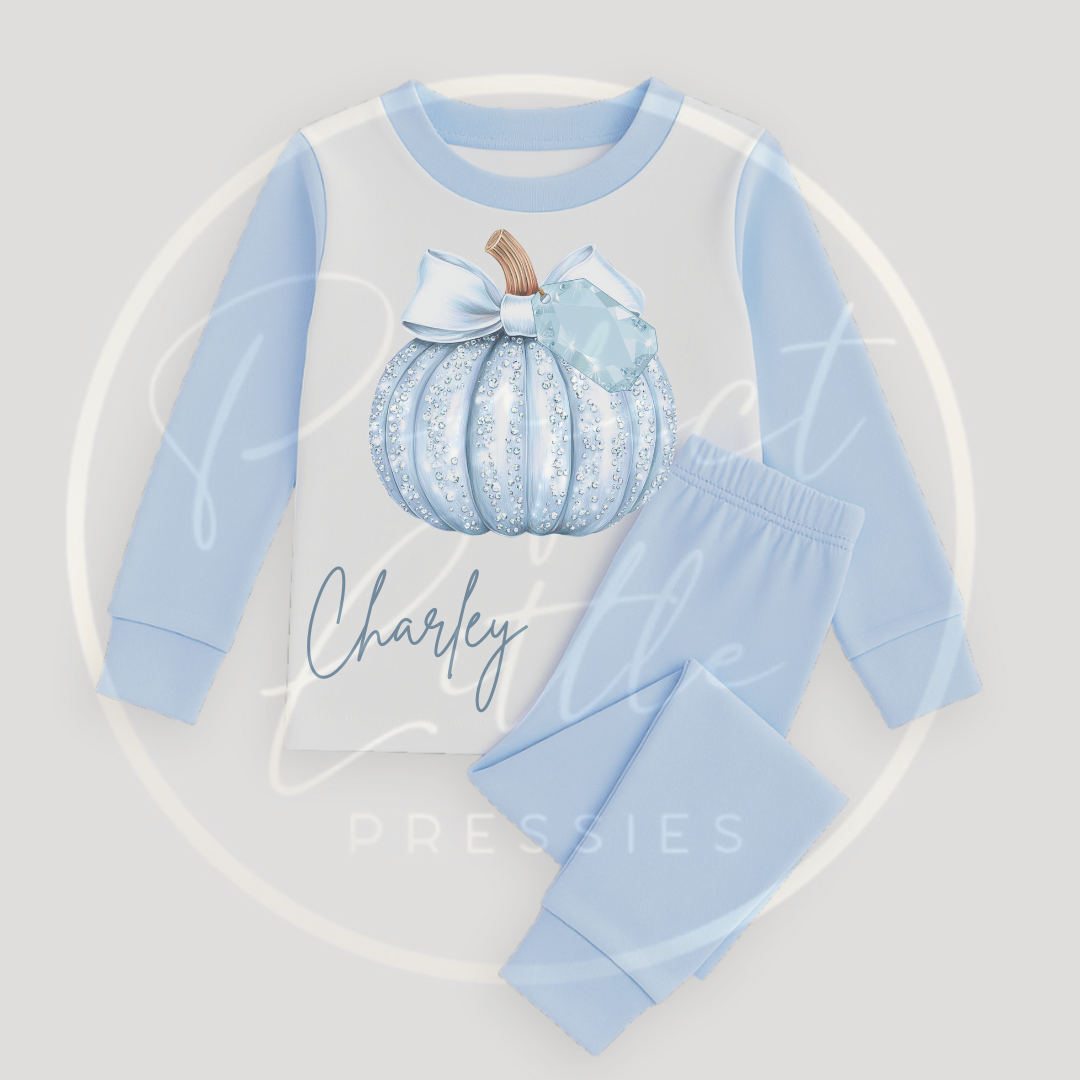 Halloween Kids Glitter Pumpkin Pyjamas