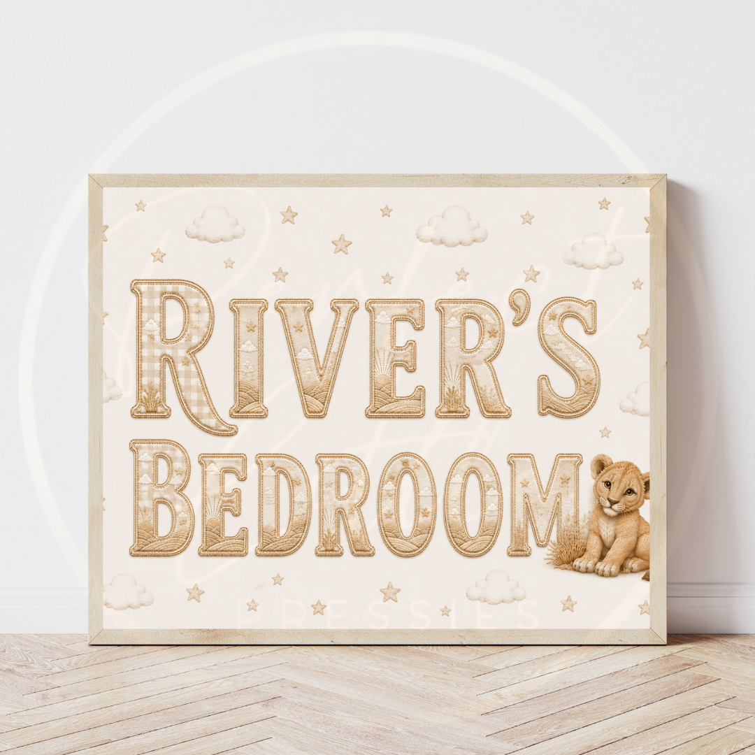 Custom Print - Little Lion Bedroom