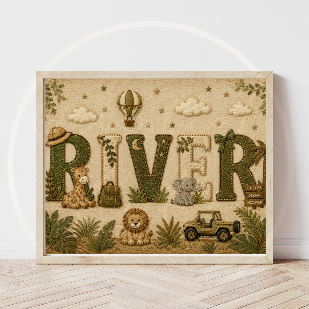 Custom Print - Safari Explorer Name