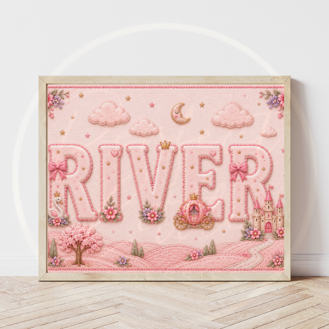 Custom Print - Pink Fairytale Name