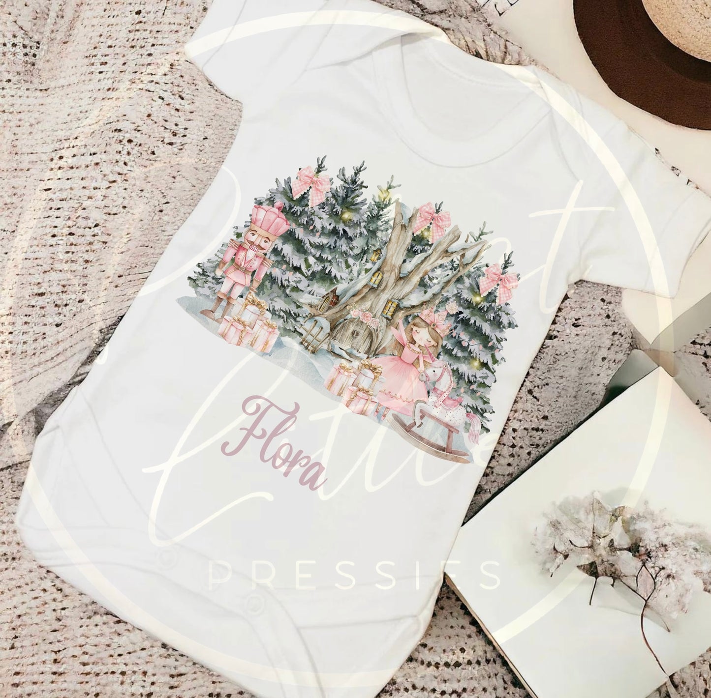 Christmas Baby Grow - Ballerina Woodland