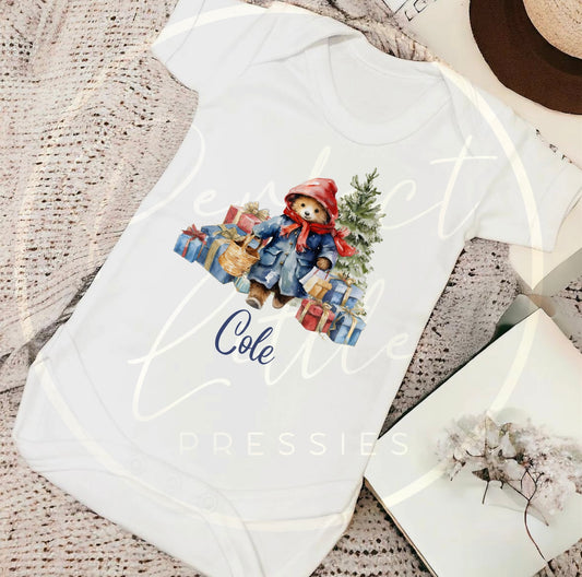 Christmas Baby Grow - Classic Bear Presents