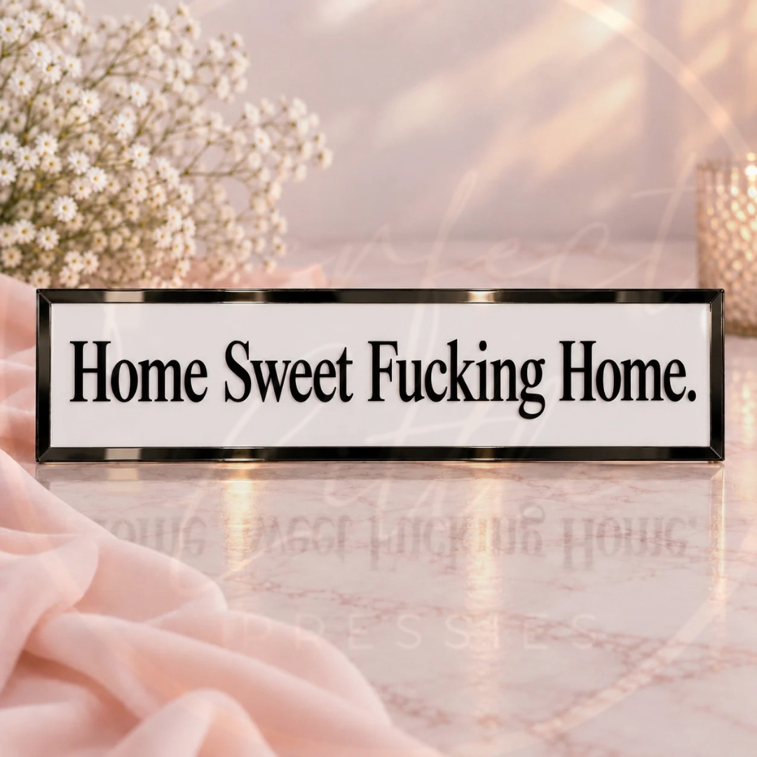 Acrylic Sign - Adult Sign Glossy Black 50x10cm