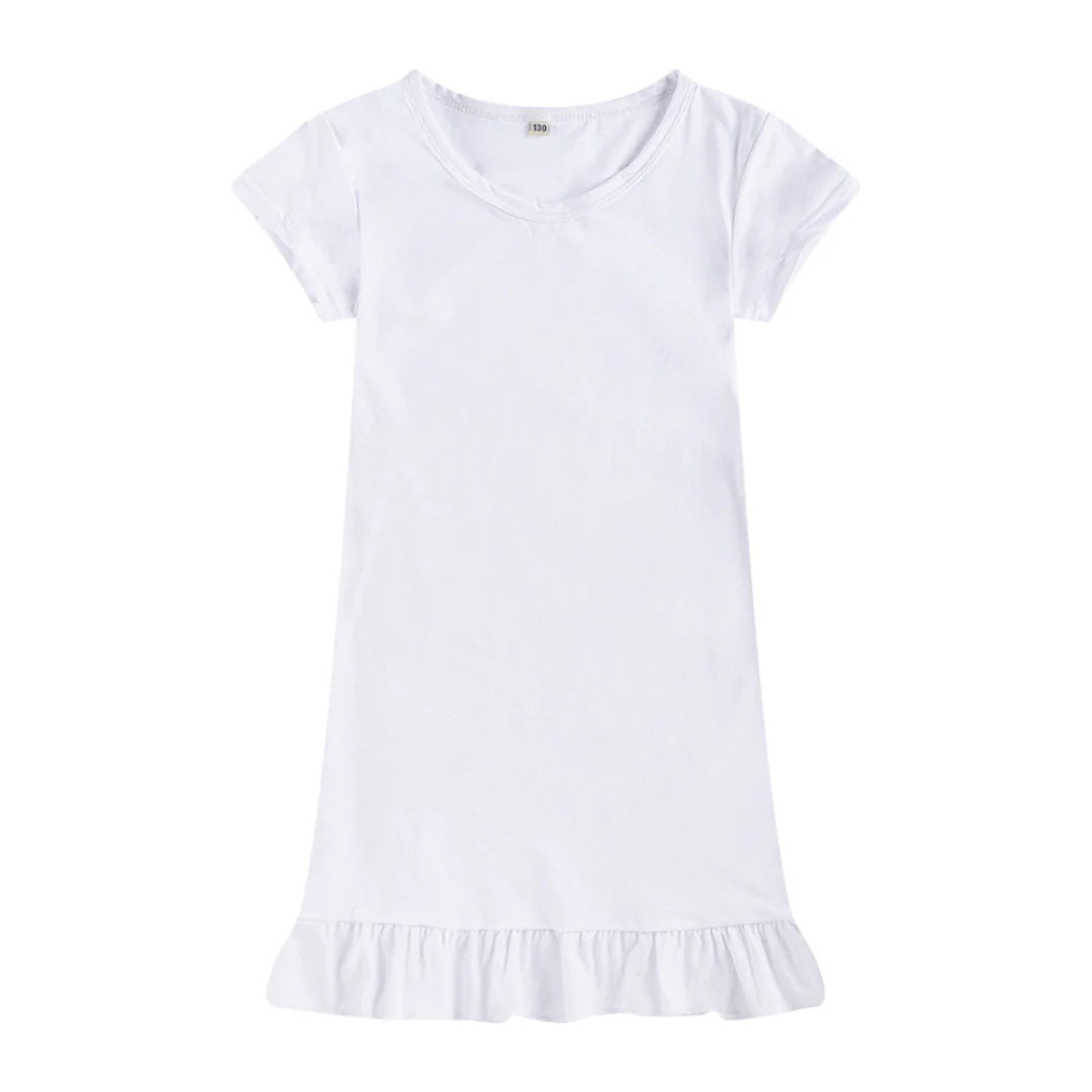 Girls Dropped Puff Hem Dress