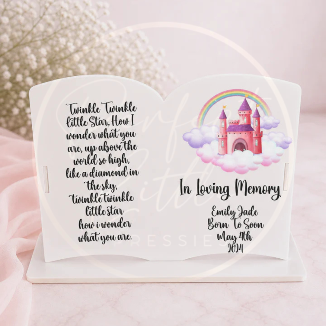 Memorial - Acrylic Book Plaque