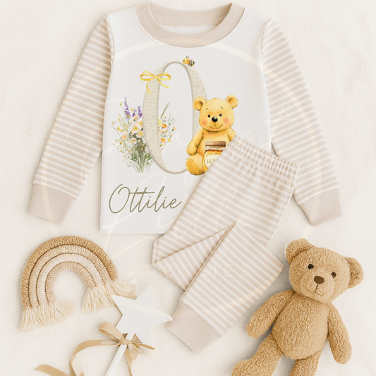 Honey Bear Personalised Pyjamas A-Z
