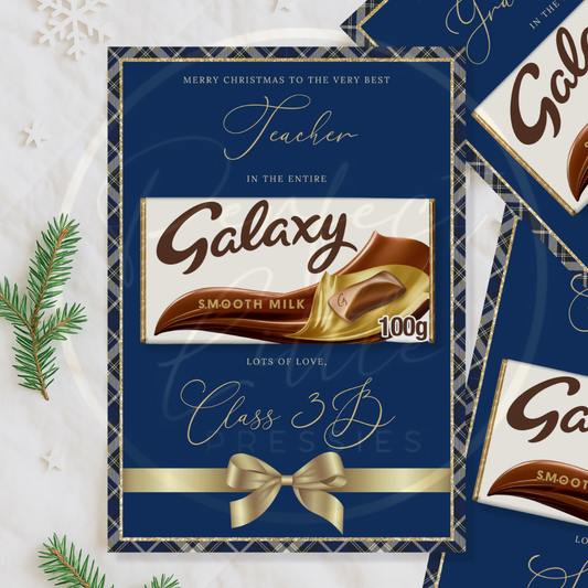 Christmas Chocolate Board - Best In The Galaxy Tartan