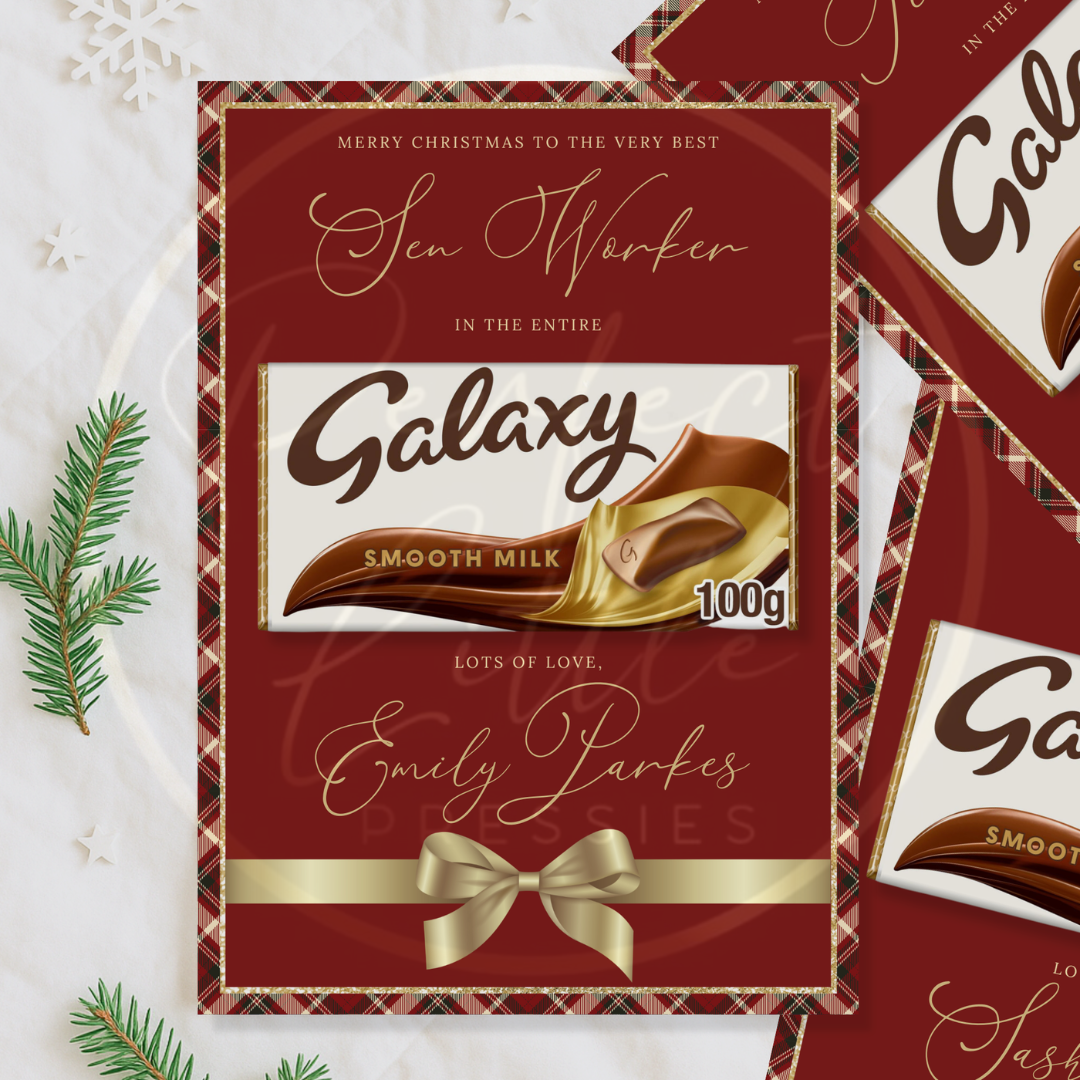 Christmas Chocolate Board - Best In The Galaxy Tartan