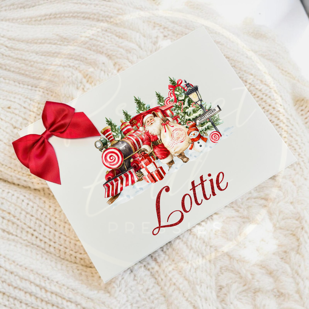 Christmas Box - Santa Candy Cane Train