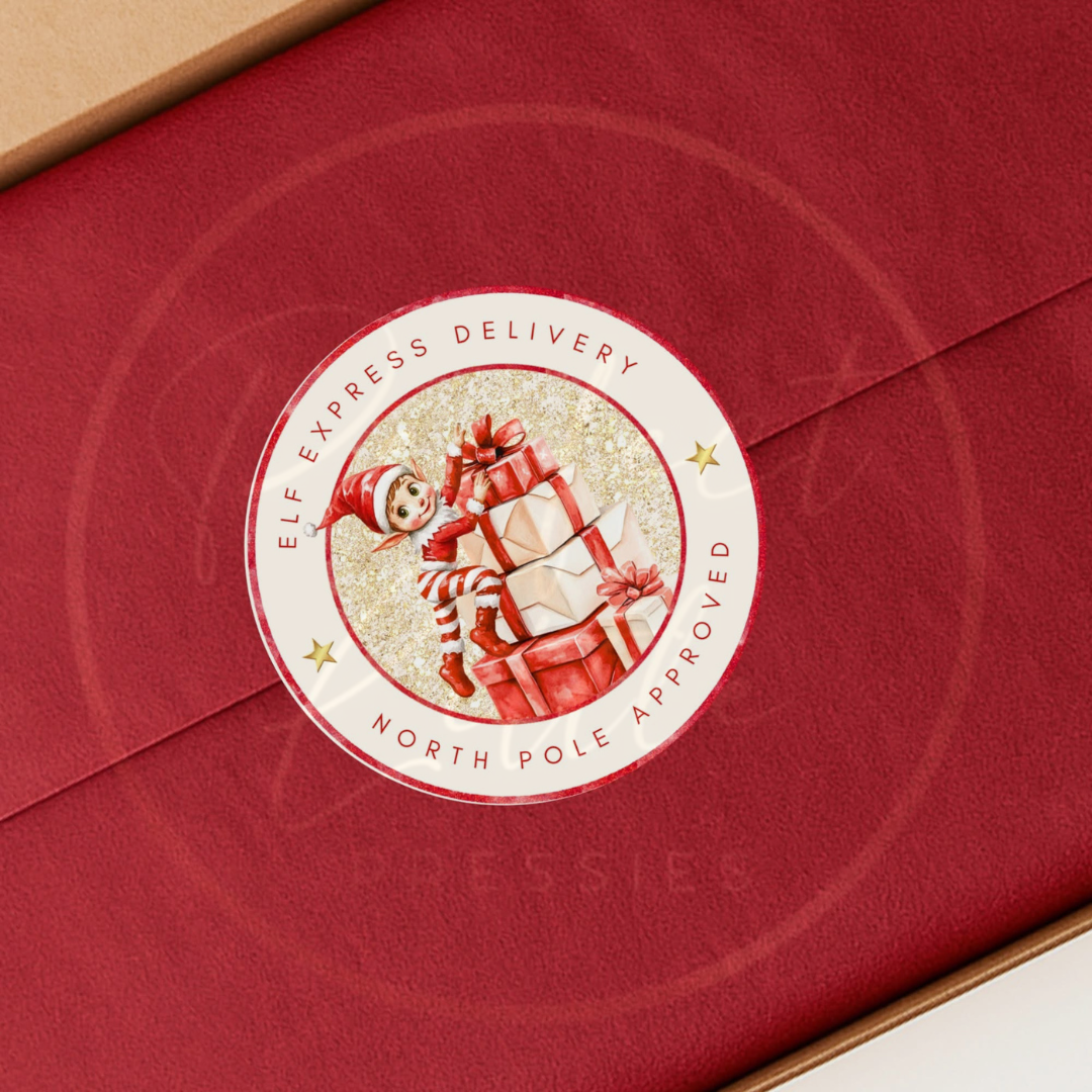 Christmas Stickers - Elf Express Delivery (5 Pack)