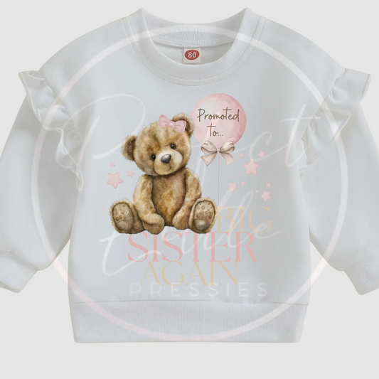 Promoted To Big Sister Frill Sweatshirt