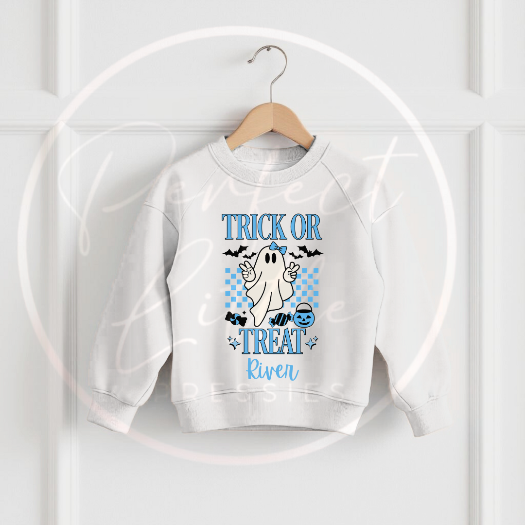 Halloween Blue Trick Or Treat Sweatshirt