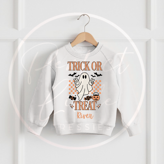 Halloween Orange Trick Or Treat Sweatshirt