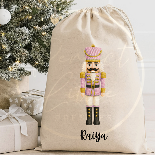 Christmas Sack - Pink Nutcracker