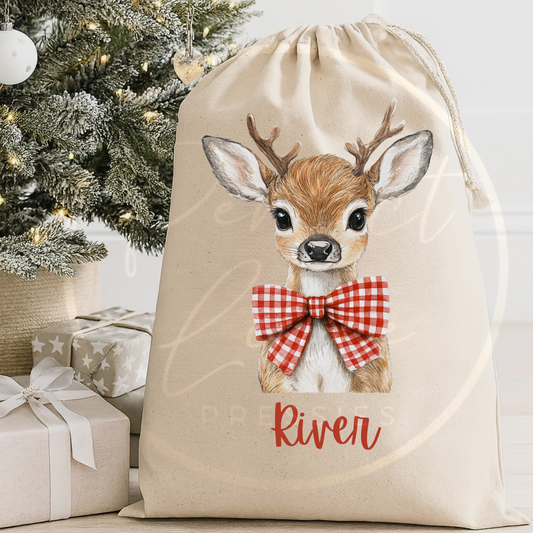 Christmas Sack - Red Reindeer