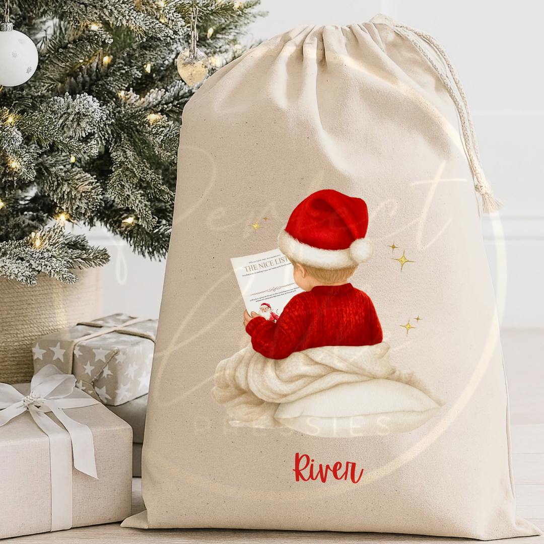 Christmas Sack - Nice List Boy
