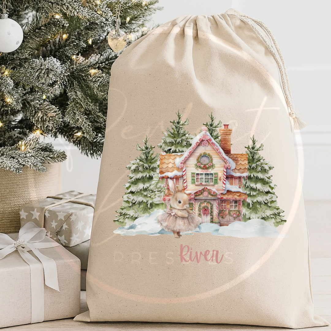 Christmas Sack - Bunny Cottage