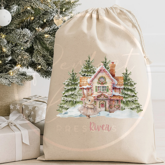 Christmas Sack - Bunny Cottage