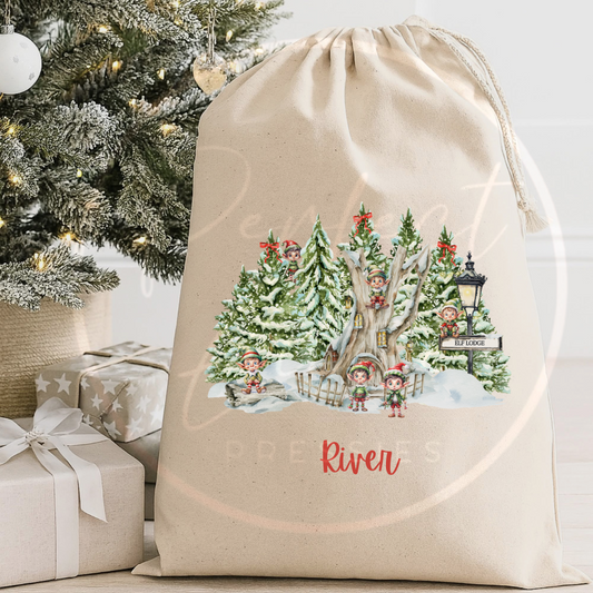 Christmas Sack - Elf Scene