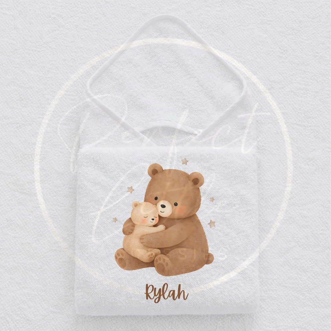 Baby Hooded Towel - Cuddle Bears Design